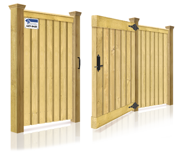 example of a wood fence gate in Murfreesboro Tennessee