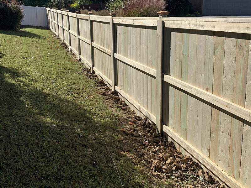 Residential privacy wooden fence Middle TN